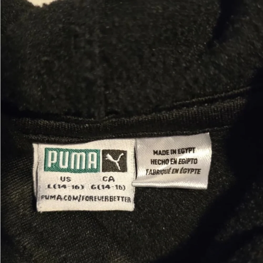 Puma Black Hoodie with White Accents
